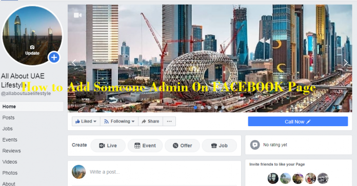 How to ad someone admin on facebook page