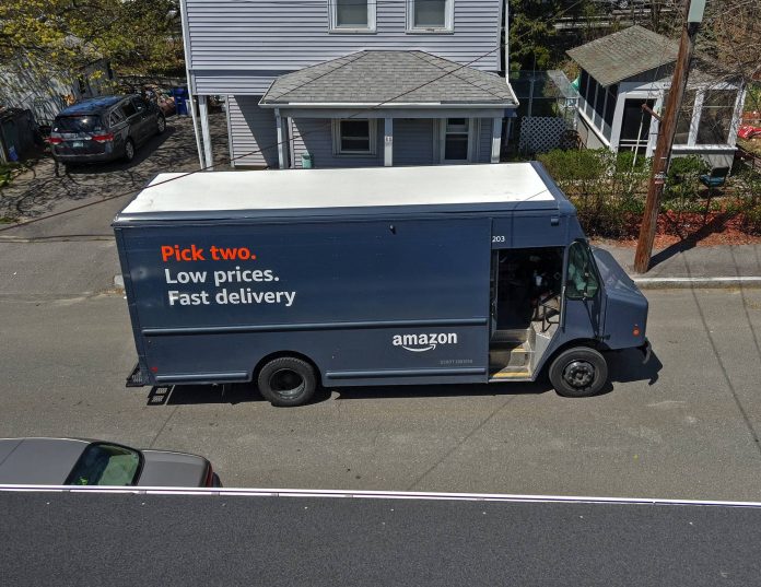 bezos after amazon truck delivery