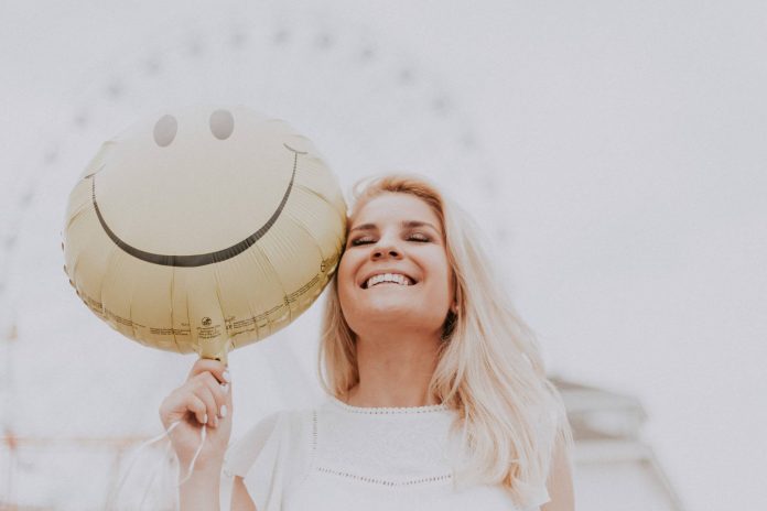 entrepreneur affirmations woman smiling balloon