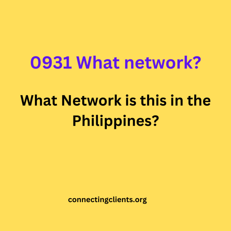 0931 What Network Does It Belong To?