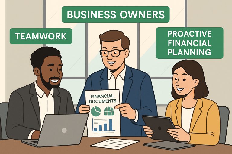 Business owners makes money move